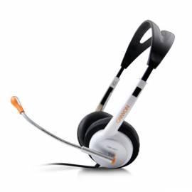 Headset CANYON CNR-HS11 20Hz - 20kHz, weiss-orange