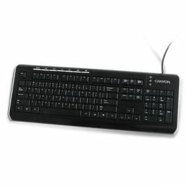 Tastatur KEYB7 CANYON schwarz + silber, low Key, CZ, USB