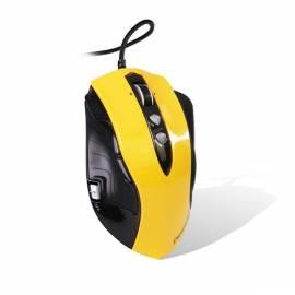 PRESTIGIO Maus gaming PJ-MSG1Y, Laser, 5040dpi, 7tl., Carbon + gelb, Rad