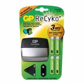 Ladegerät ReCyko + PB540 + 4 X GP210AAHCB schwarz/silber Gebrauchsanweisung