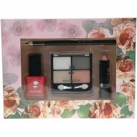 Handbuch für Kosmetika Make-up Handel Make-up Handel Rose Set rot 4 x 1, 5g Eyeshadows 3g Lippenstift + 15ml Nagellack rot + 1, 6g-Eye-Pencil