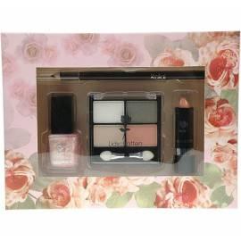Kosmetika Make-up Handel Make-up Handel 3g Lippenstift + 15ml Nagellack Pink, rosa Rose Set 4 x 1, 5g Eyeshadows + 1, 6g-Eye-Pencil Bedienungsanleitung