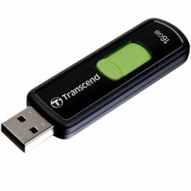 TRANSCEND JetFlash 500 USB Flash drive 16 GB, USB 2.0 (TS16GJF500) schwarz/grün