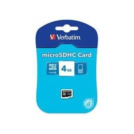 Speicherkarte VERBATIM Micro Secure Digital HC Class6 Speicherkarte 4GB (44003)