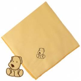 KAARSGAREN Fleece Babydecke mit Hund gelb