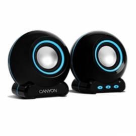 CANYON 2.0 Lautsprecher, Lautstärkeregler, schwarz mit blauen Details (CNR-SP20BBL)