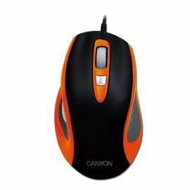 Datasheet CANYON Maus optische gaming Serie, 3200dpi, 5tl., schwarz/Orange, USB, retail (CNR-MSG01)