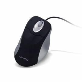 Mouse optisch, 800 dpi, CANYON 3tl., PS/2 + USB, schwarz-silber