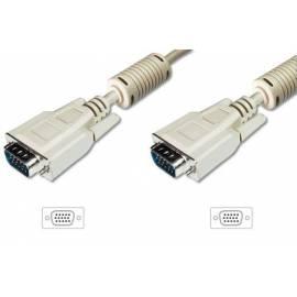 DIGITUS VGA-Anschlusskabel, Beige, 15 m