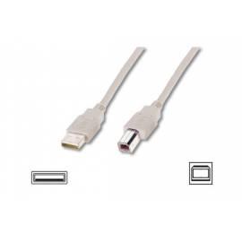 PC-Kabel DIGITUS USB 2.0 Kabel A/Stecker auf B-Stecker, 2 x 3 m (AK 672/2-3)