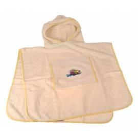 Poncho-KAARSGAREN-Rakosnickem mit gelben Trim-Beige