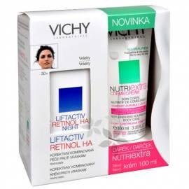 LIFTACTIV Retinol Nacht Creme Gel HA 30 ml + Körpercreme für trockene und sehr trockene Haut NUTRIextra 100 ml