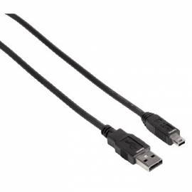 HAMA USB 2.0 Kabel PC Kabel selbstschliessender-Anschluss Mini USB-B Stecker (5-polig), 1,8 m (74201)