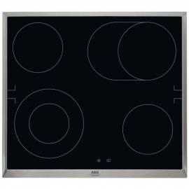 Keramik Glas-Kochfeld AEG-ELECTROLUX HE604060XB Schwarz/Edelstahl/Glas