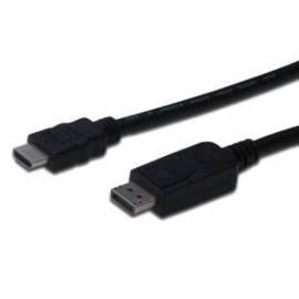PDF-Handbuch downloadenDIGITUS DisplayPort-Anschluss-Kabel, DP/M - HDMI Typ A/M 2,0 m (AK-340300-020-S)