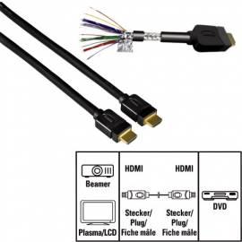Hama Kabel 56512, 1,3 HDMI Stecker-HDMI Stecker, Gold, 1,5 m