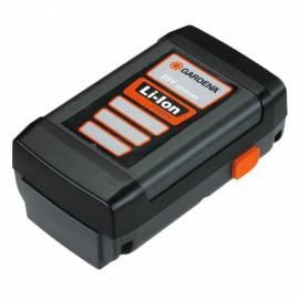 Benutzerhandbuch für Lithium-Ion-Akku GARDENA 25 V/3,2 Ah rot