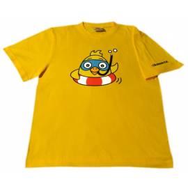 T-Shirt ohne einen Kragen der Baby CHICKEN Größe 132, Diver yellow-Thema