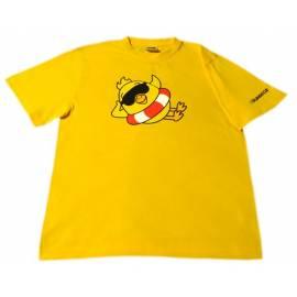 T-Shirt ohne einen Kragen der Baby CHICKEN Größe 132, Thema Gläser gelb