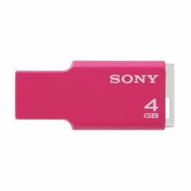 USB flash-Disk SONY Micro Valut USM4GMP 4GB USB 2.0 blau Gebrauchsanweisung