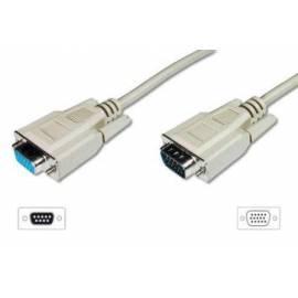 DIGITUS Kabel für VGA-Monitor, graue m (AK-374) grau