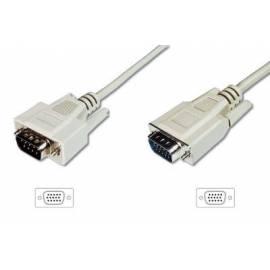 DIGITUS VGA-Kabel, AWG28, 1, 8 m (AK-310100-018-S) grau