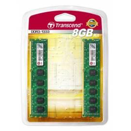 Handbuch für Speicher TRANSCEND DDR3-Modul 8GB(2x4GB) 1333 MHz CL9 Dual-Channel (JM1333KLN-8GK)