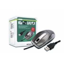 Maus Optical 800 DPI Office DIGITUS USB (DA-20127) Silber/grau