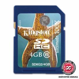 Bedienungsanleitung für Memory Card KINGSTON 4GB Secure Digital SDHC Kingston G2 - Klasse 6 (SD6G2 / 4GB)