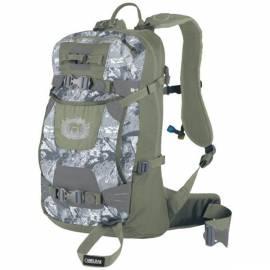 Ein Rucksack mit einer Wassertasche CAMELBAK Menace Omega weiß/grün