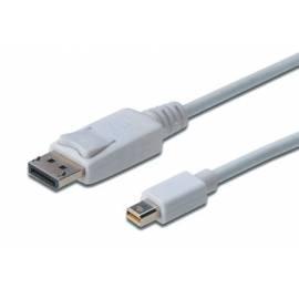 Kabelverbindung DIGITUS DisplayPort, Mini DP/M-DP/M 2.0 m (AK-340102-020-W) Gebrauchsanweisung