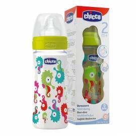 CHICCO Baby Flasche 250 ml Polypropylen Flasche, Silik. d., 2 +, Seepferdchen