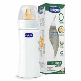 CHICCO Baby-Flasche 240 ml Glas, Gummi, 0 +