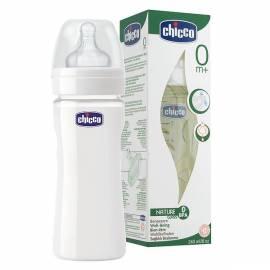 CHICCO Baby-Flasche 240 ml Glas, Silik. d., 0 + Bedienungsanleitung