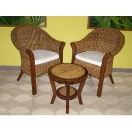 Sofa-Set-Mahagoni + Banana leaf (S041)