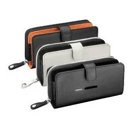 Case für Handy NOKIA CP-502 elegante Leder (02721B5) schwarz/orange