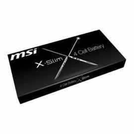 Bedienungshandbuch Baterie pro notebooky MSI 8 Zellen, 4300mAh, für 13.3 