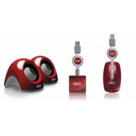 SWEEX Maus Lautsprecher, Maus und HUB rosig rot (SP932)