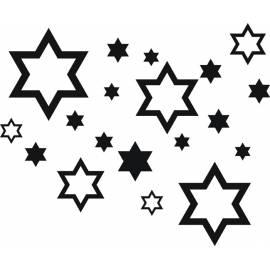 Selbstklebende Dekoration Sterne (nw-Sterne) - Anleitung