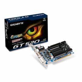 GIGABYTE GT nVidia Karte mit 1 GB DDR3 Graphics 520 (512 MB) (Turbocache) (GV-N520TC - 1GI)