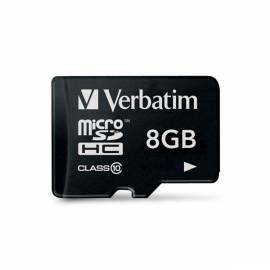 VERBATIM Micro Secure Digital SDHC Class10 Karte der Speicherkarte 8GB (44012)