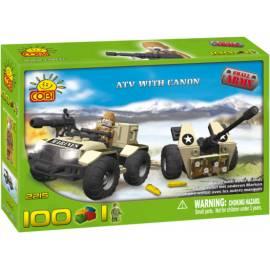 COBI kleine Armee Kit/kleine Armee-ATV mit Kanone, 100 Würfel, 1 Stück Gebrauchsanweisung