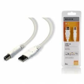 PC zu BELKIN USB-Kabel A-B, 3 m (F3U154cp3M-WHT) weiß