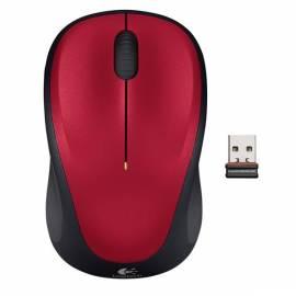 Maus Logitech Wireless Mouse M235 Nano, rot