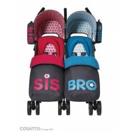 COSATTO SIE 2 Kinderwagen Buggy für Zwillinge BRO &   SIS