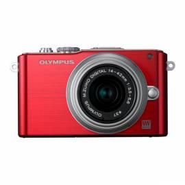 Digitalkamera OLYMPUS E-PL3 Kit rot/silber, silber/rot