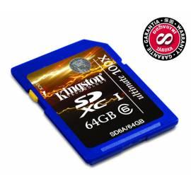 PDF-Handbuch downloadenSpeicher Karte KINGSTON 64 GB SDXC Class 6 (SD6A / 64GB)