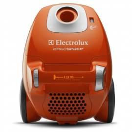 Bodenstaubsauger ELECTROLUX Ergospace von 310 m rot/orange Gebrauchsanweisung