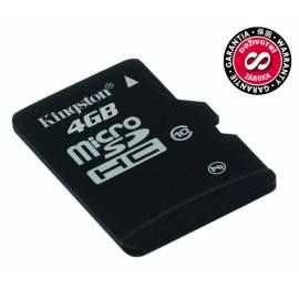 Memory Card KINGSTON 4GB Micro SDHC (Bez Adaptoru) (SDC10/4GBSP)