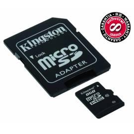 Handbuch für Speicher-Karte KINGSTON 8GB Micro SDHC (SDC10 / 8GB)